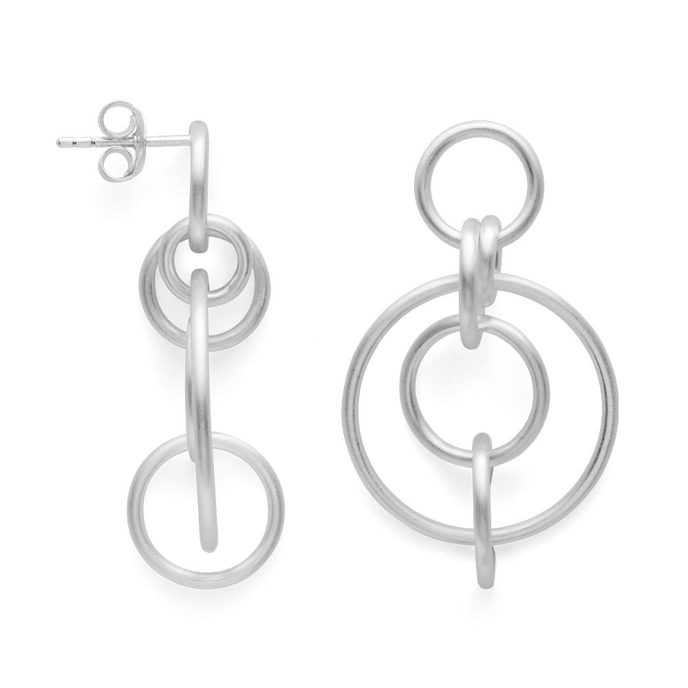 925/- earstud, rho. satin