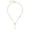 925/- necklace, gp matt/pol., pearl 3,43ct,
