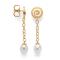 925/- earstud, gp matt/pol., pearls 6,82ct