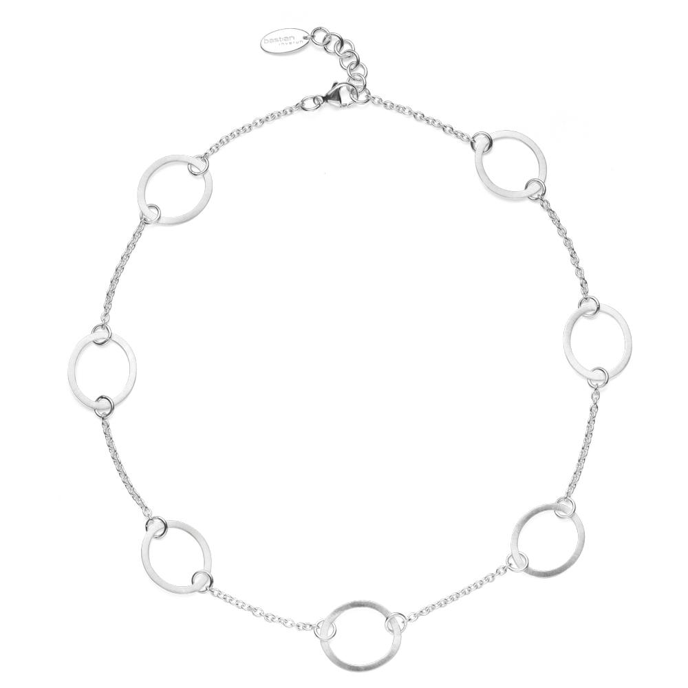 925/- necklace satin/pol., 18,11 in. + 1,18in.