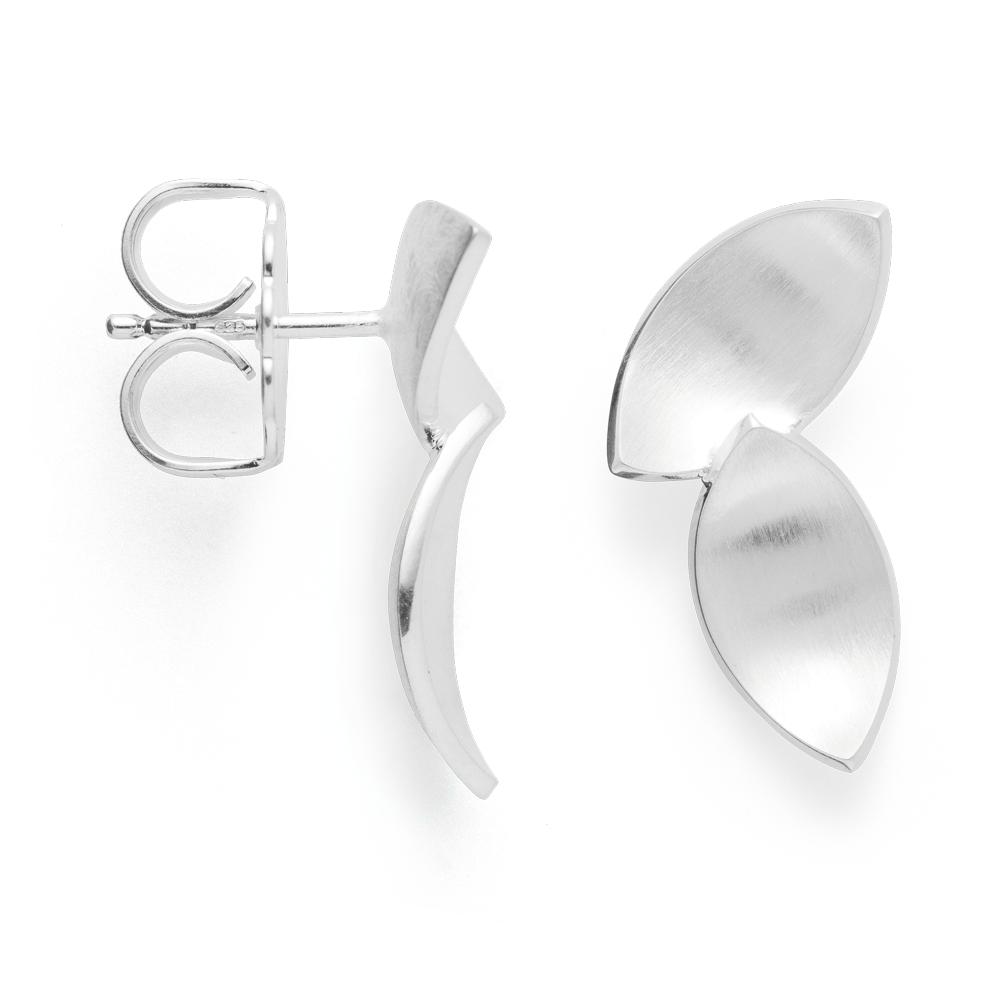925/- earstud, rho. satin