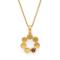 925/- pendant, gp satin/pol., garnet 0,15ct