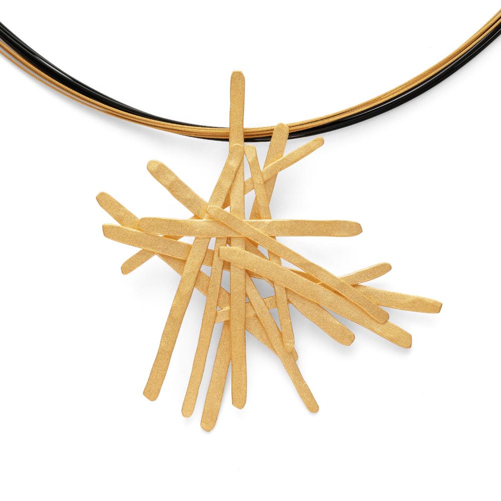 925/- pendant, gp satin