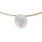925/- pendant, soldered 18K dia. 0,015ct W-SI