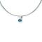 925/- pendant, matt, blue topaz 2,37ct