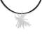 925/- pendant, rhodium-plated, matt