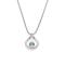 925/-pendant, rhodium-pl., matt, blue topaz 0,36ct