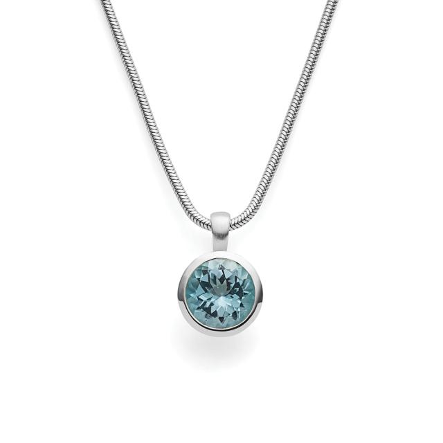 925/- pendant, matt/pol., blue topaz 4,03ct