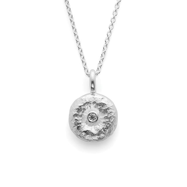 925/pendant,rh.-pl.,special text.,dia. 0,02ct W-SI