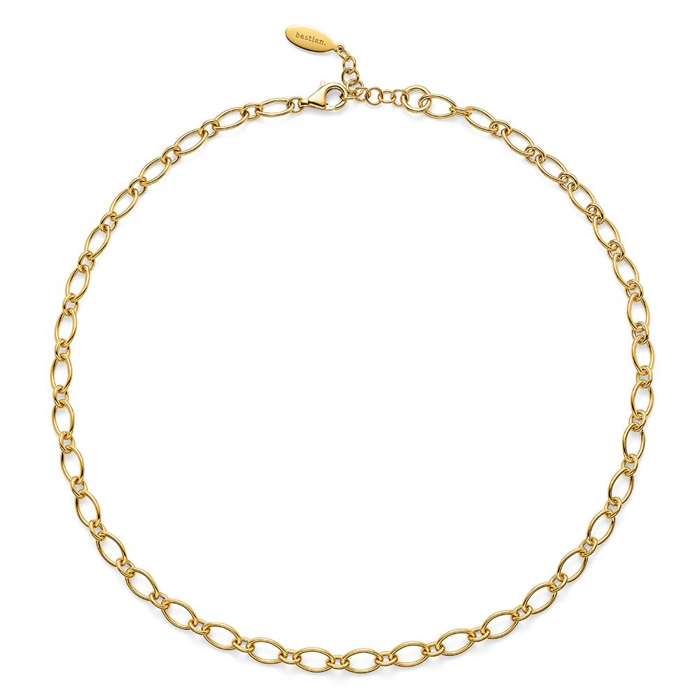 925/- necklace, gold-plated, poliert, 45+3cm