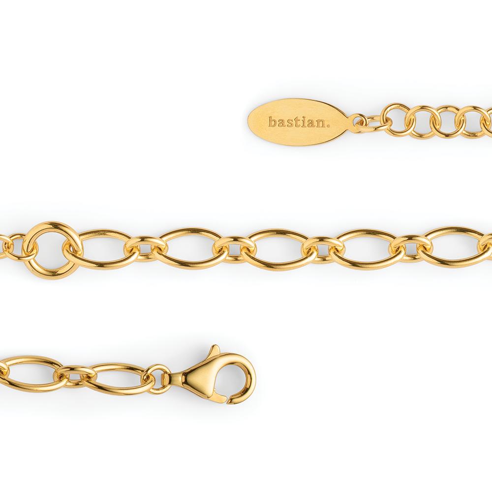 925/- bracelet, gold-plated, poliert, 45+3cm