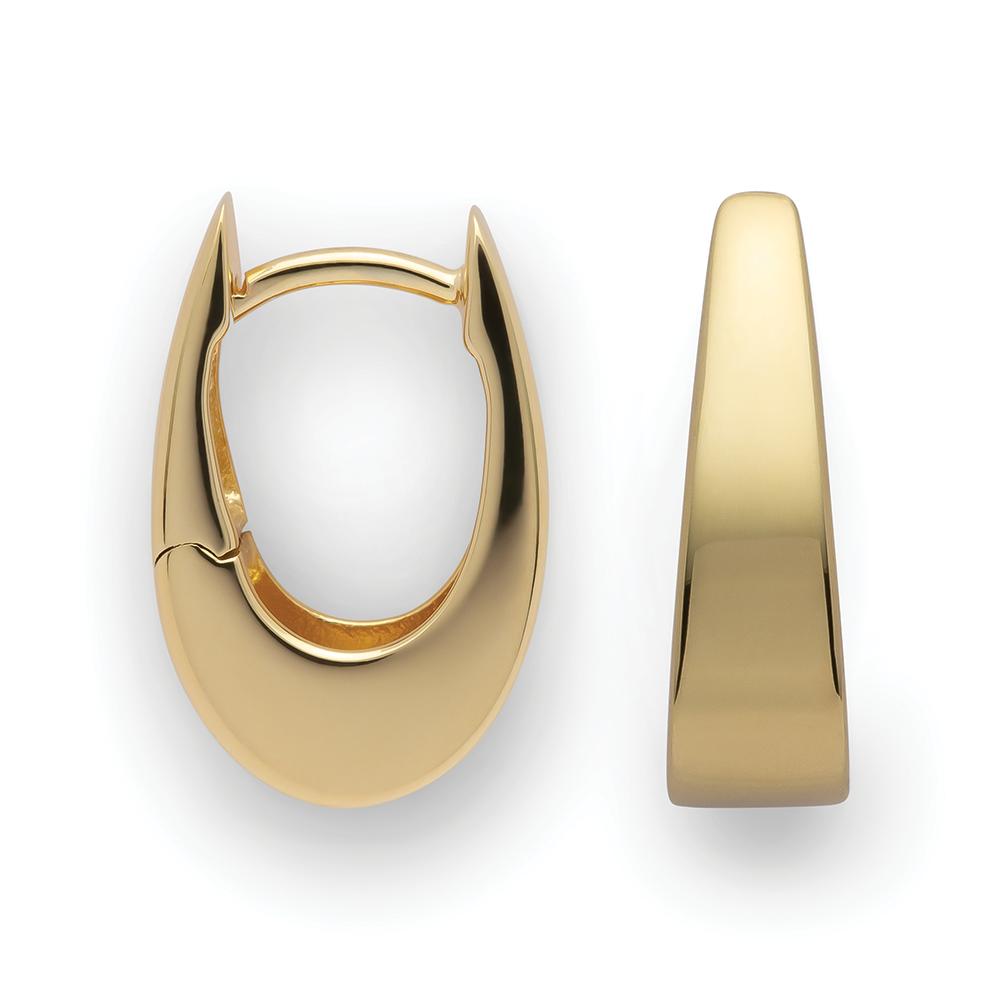 925/- hinge earrings, gold-plated, polished