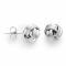925/- ear studs, rhodium-plated, matt