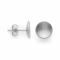 925/- ear studs, scratch matt/polished, 8mm
