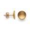 925/- ear studs, gold-pl., scratch matt/pol., 10mm