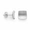 925/- ear studs,rhodium-plated, matt/polished, 8mm