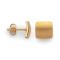 925/- ear studs, gold-plated, matt/polished, 10mm
