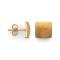 925/- ear studs, gold-pl., scratch matt/pol., 10mm