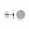 925/- ear studs, rhodium-pl., matt,/pol., 10mm