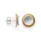 925/- ear studs, partly gold-plated, scratch matt