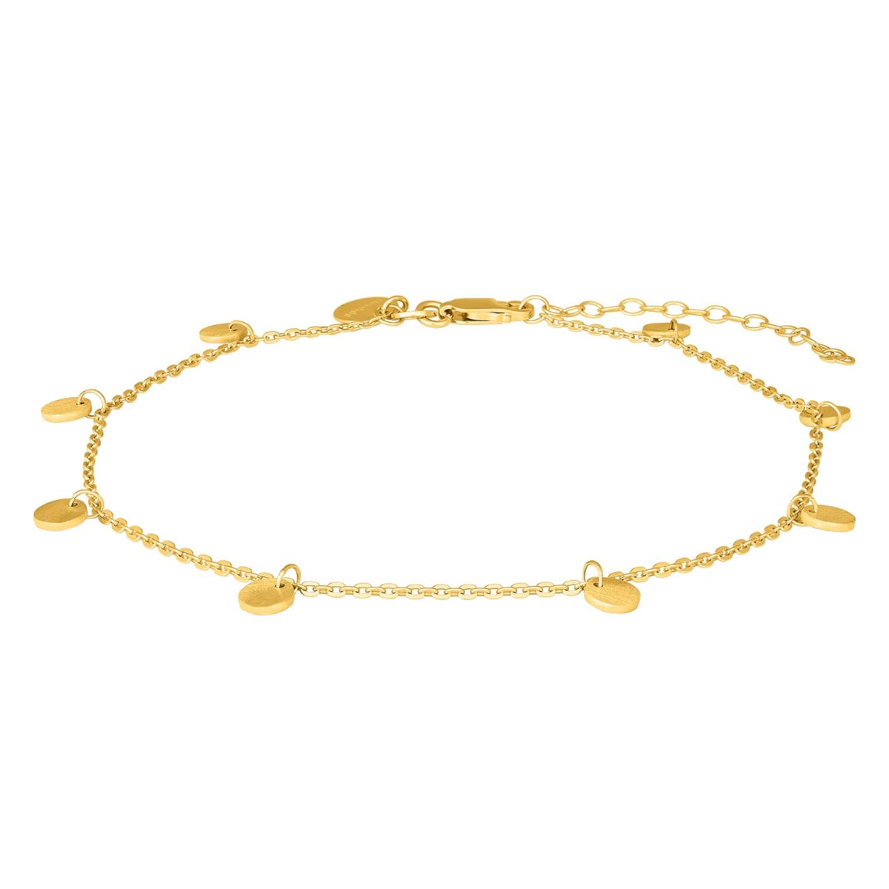 Gold-pl silver ankle chain DISC52 27cm