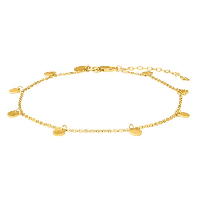 Gold-pl silver ankle chain DISC52 27cm