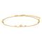 Gold-pl silver ankle chain BEAD52 27cm