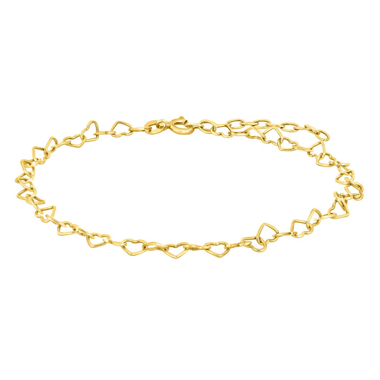 Gold-pl silver ankle chain SPRING52 27cm