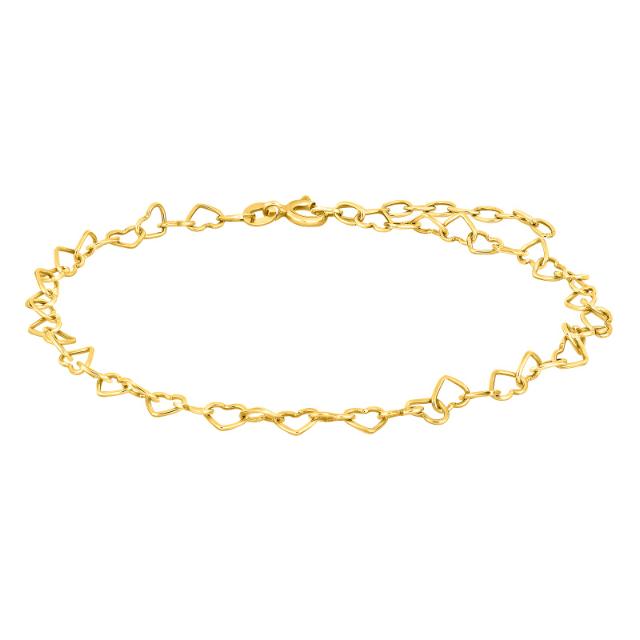 Gold-pl silver ankle chain SPRING52 27cm