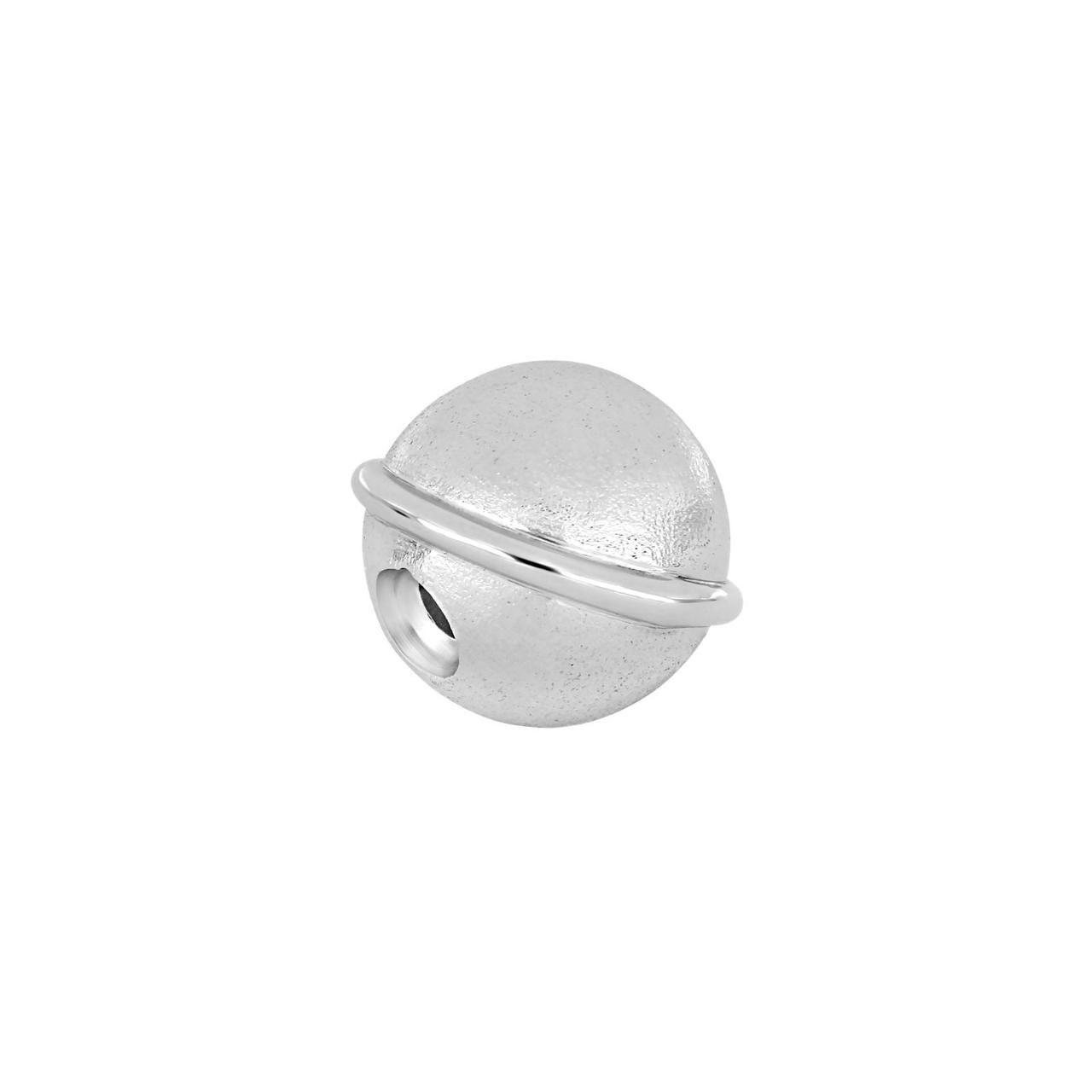 Silver rhod. claps matt/shinny 15mm 