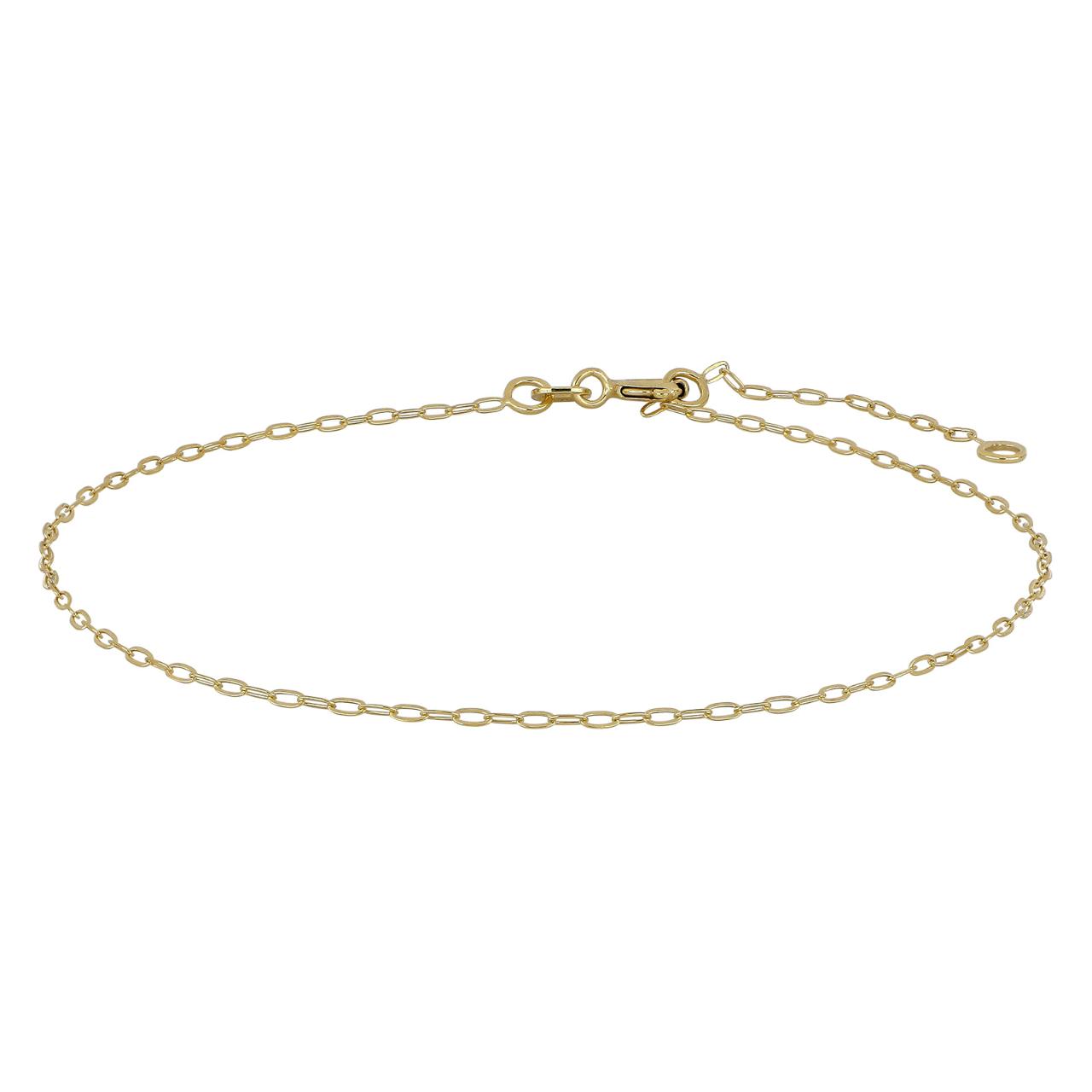 9ct. gold anklets facet anchor 