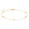 8ct. gold anklet w/5 balls 