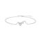 Rhd. silver bracelet heart w. pink cz