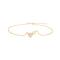 Goldp. silver bracelet heart w. pink cz