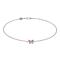 Rhod. silver bracelet w/butterfly and cz 