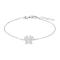 Rhod. silver bracelet butterfly w/cz 