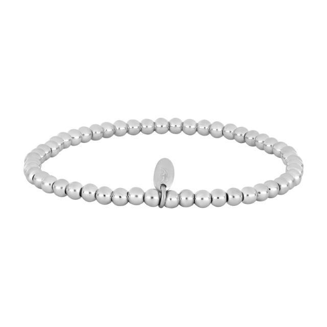 Rhod. silver ball bracelet 
