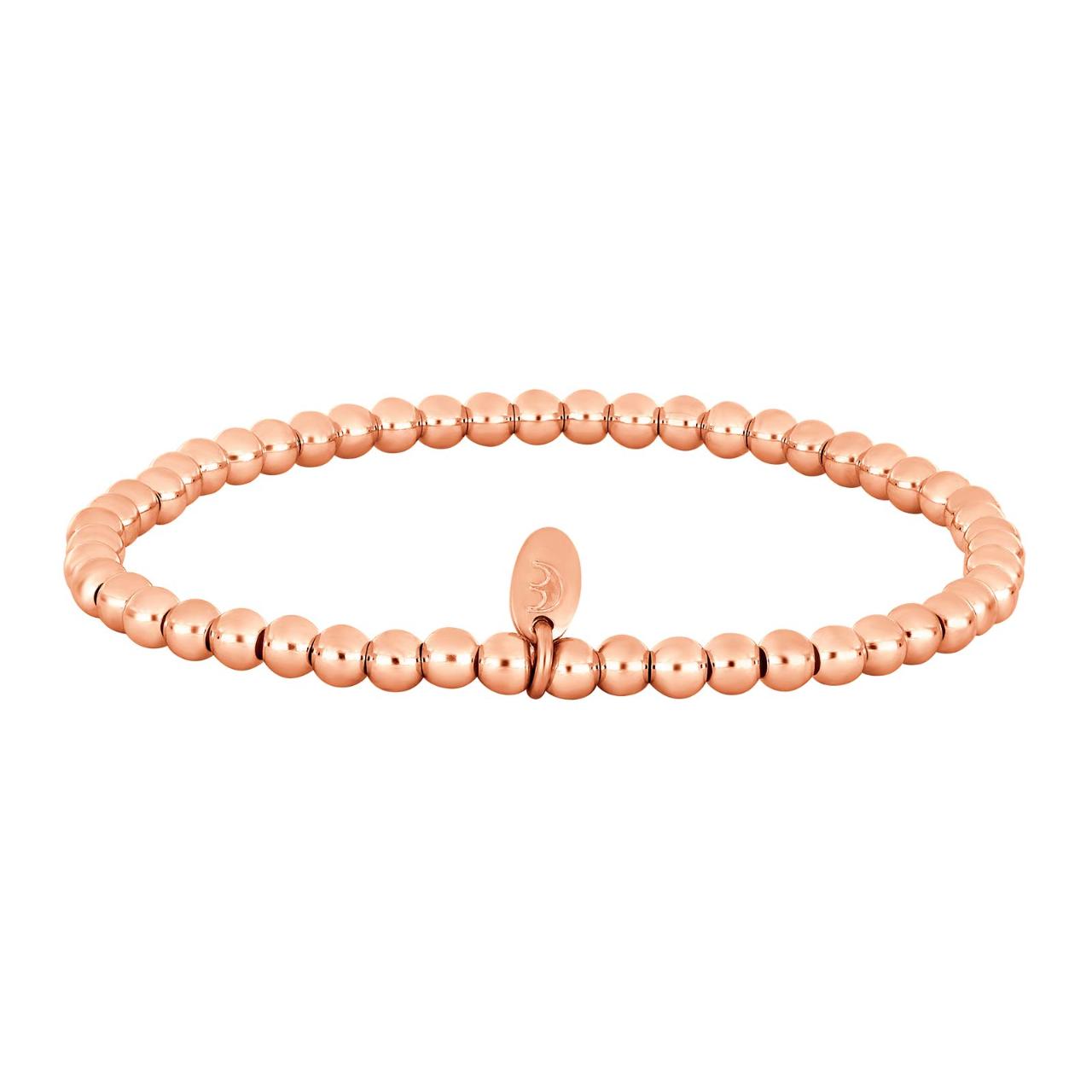 Rosegoldpl silver ball bracelet 