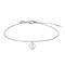 Rhod. silver bracelet heart w/cz 