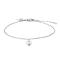 Rhod. silver bracelet heart w/light blue cz 