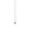 Rhod. silver necklace w/cz 