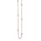 Rosegoldpl. silver necklace w/cz 90 cm 