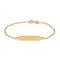 9ct. gold bracelet w/plate 