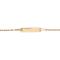 9ct. gold bracelet w/plate 