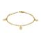 14ct. bracelet w/3 hearts 