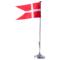 Chrome-plated flagpole in box 40 cm