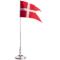 Silverplated flagpole round - Carl Hansen 40 cm