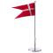 Chromeplated flagpole 30cm w/ motives
