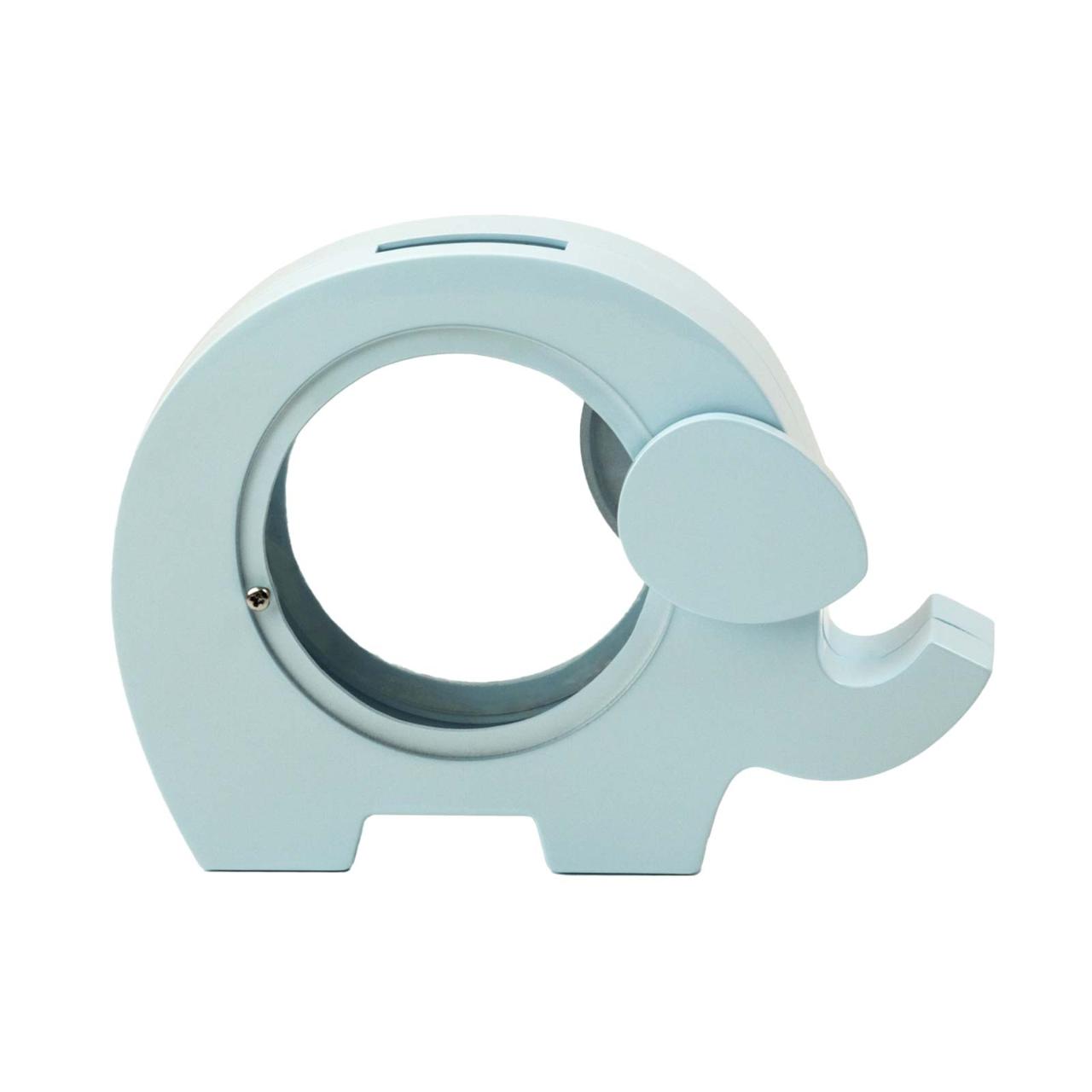 Elephant Chromeplated Money Bank - Blue
