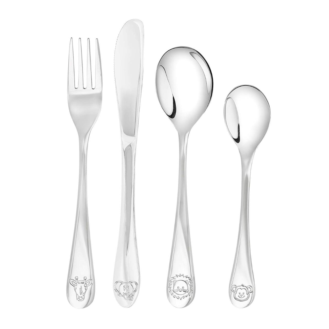Stainless steel cutlery w/wild animals